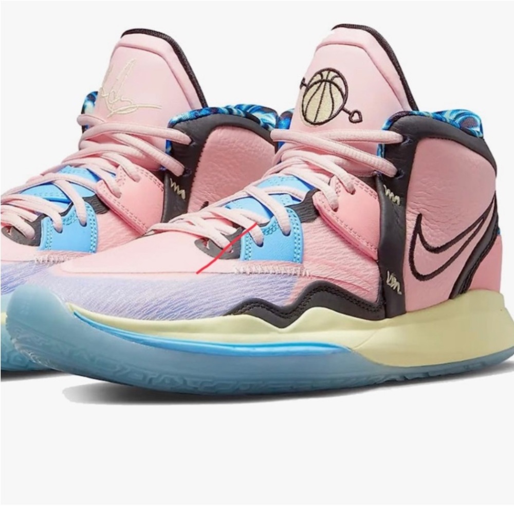 Nike Kyrie Infinity 8 -Valentine’s Day Pink / Multicolor Blue Shoes 12 - Picture 1 of 14